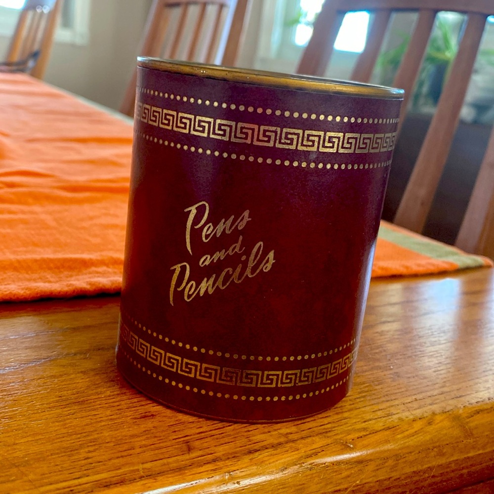 Vintage mid-century pencil cup